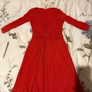 Anthropologie Bailey 44 Rust Women's Ruched Waist Dress